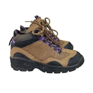 Coleman Zanie Womens Hiking Boots Gorpcore Work Size 8 Leather Brown Lace Up‎